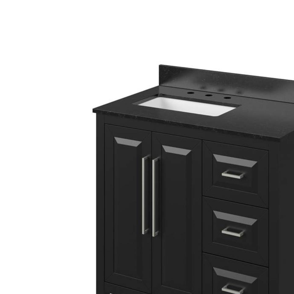 Base with Sink Top Black Grey / Black Vanities