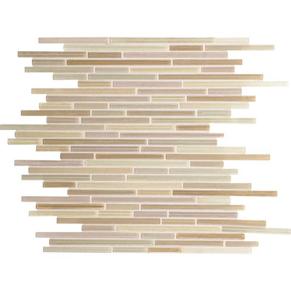 Mosaic Vanilla Glass Beige/Tan Tile