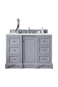 Base with Sink Top Silver Gray Grey / Black Vanities