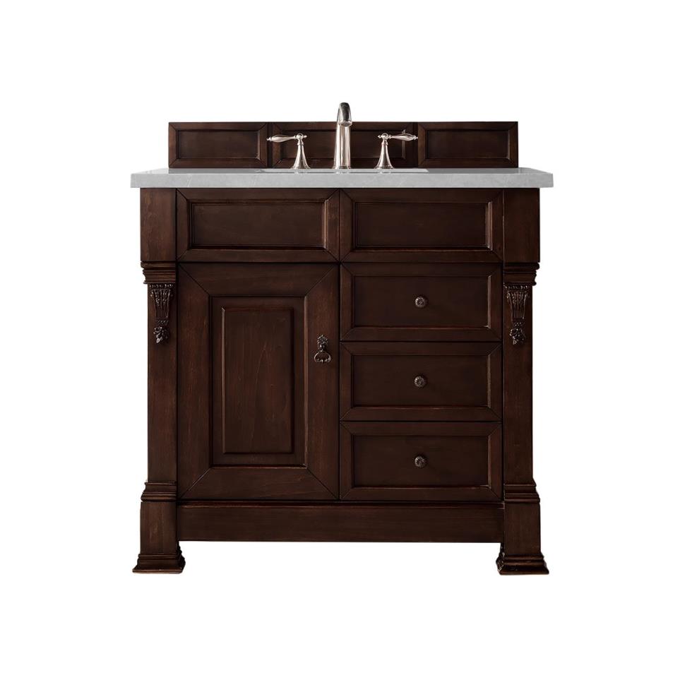 Base with Sink Top Burnished Mahogany Dark Finish Vanities