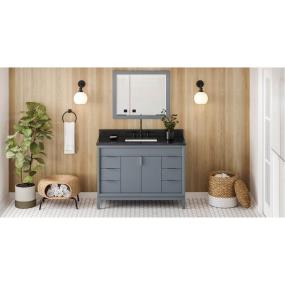 Base with Sink Top Blue Steel Grey / Black Vanities