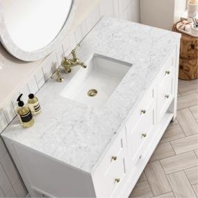 Base with Sink Top Bright White White Vanities