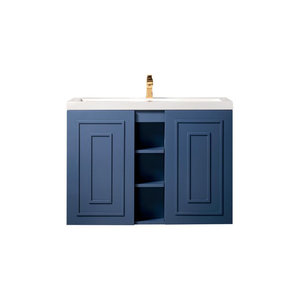 Base with Sink Top Azure Blue Blue / Purple Vanities