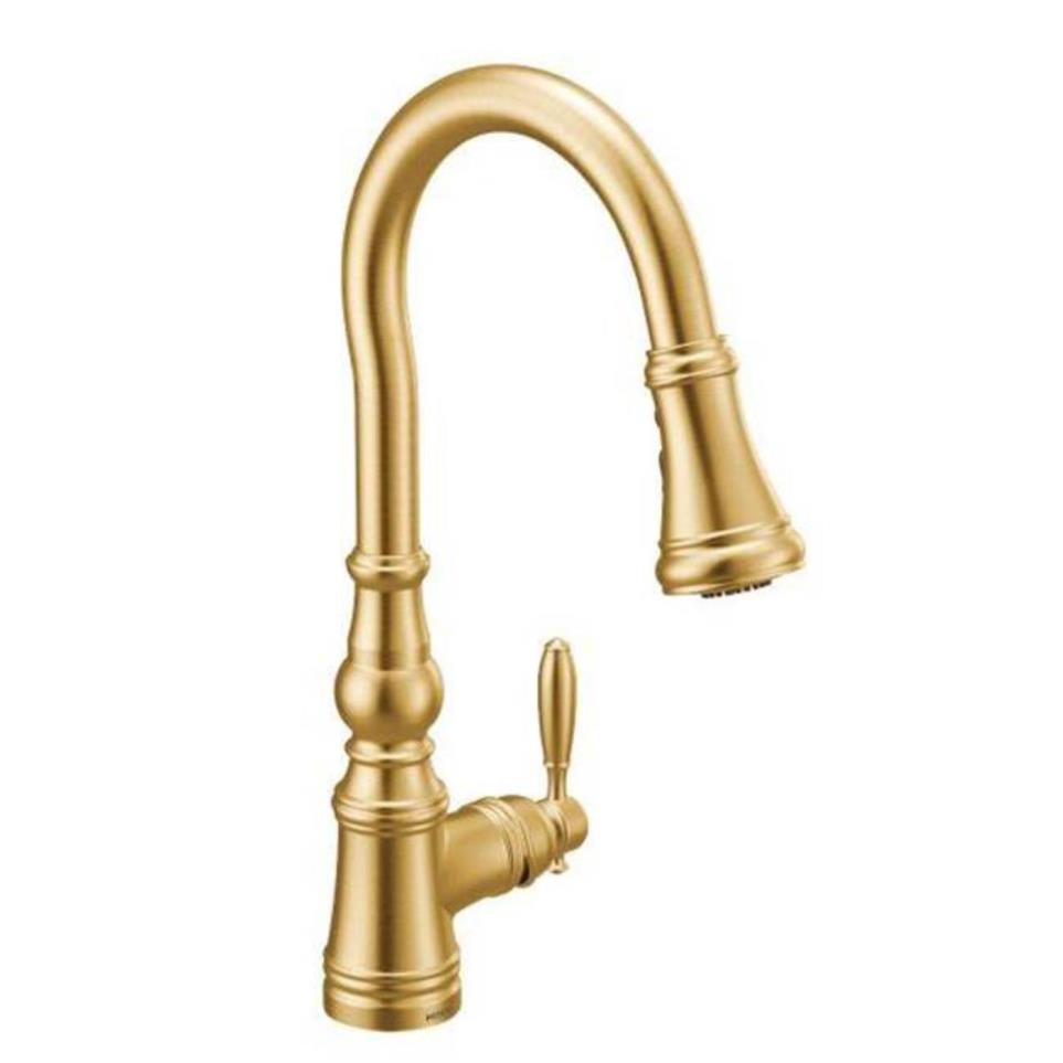 Kitchen Brushed Gold Brass / Gold Faucets