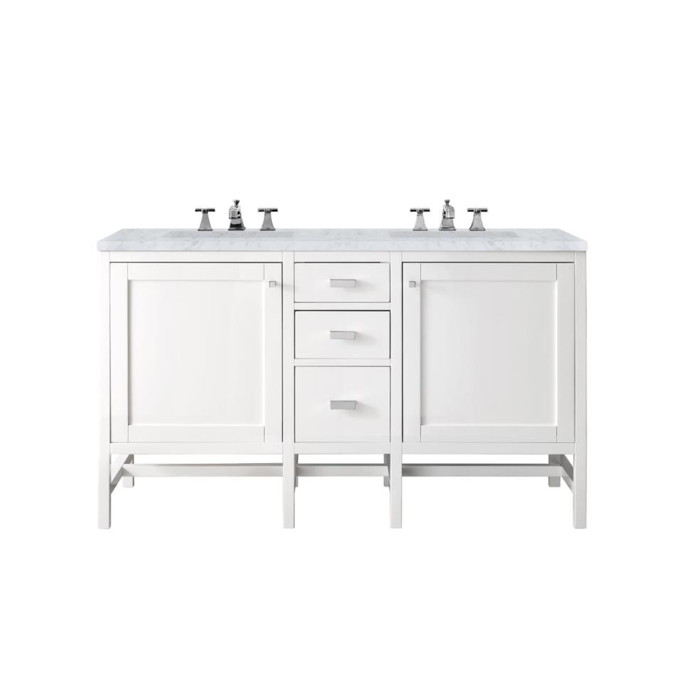 Base with Sink Top Glossy White White Vanities