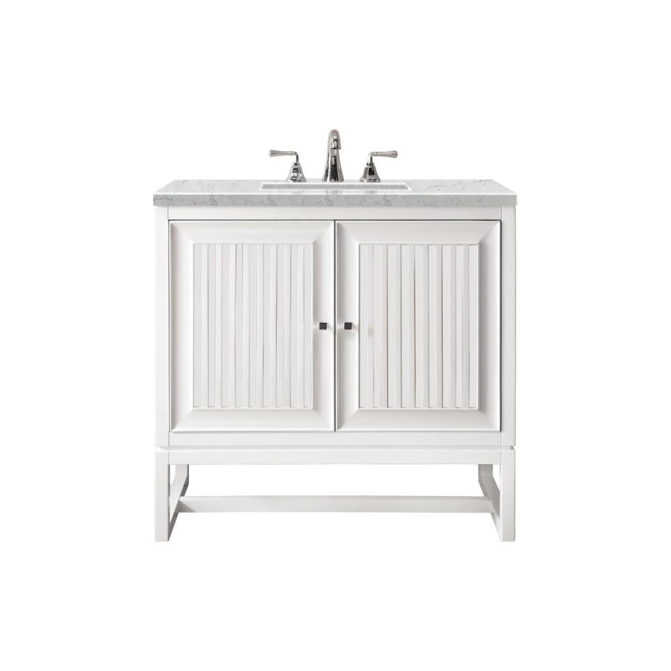 Base with Sink Top Glossy White White Vanities