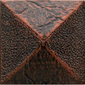 Decoratives and Medallions Guilded Copper Satin Brown Tile