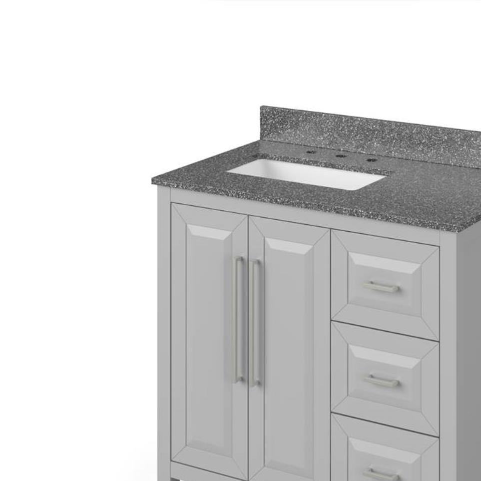 Base with Sink Top Grey Grey / Black Vanities