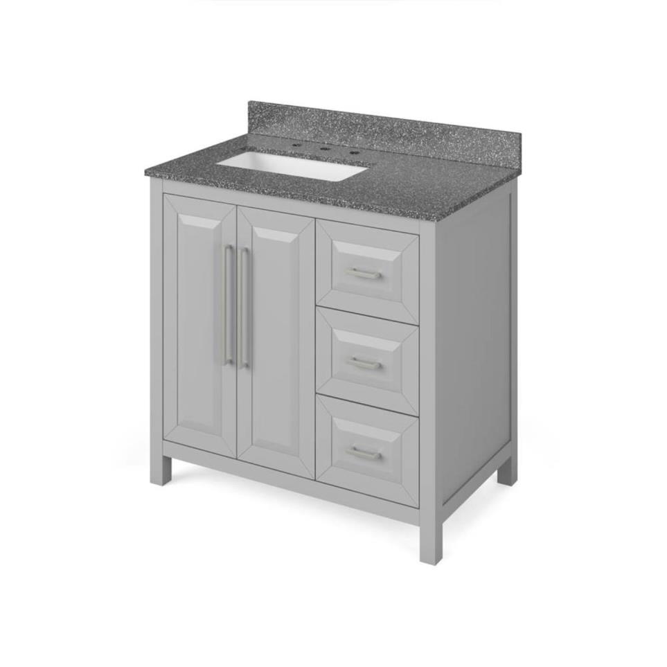 Base with Sink Top Grey Grey / Black Vanities