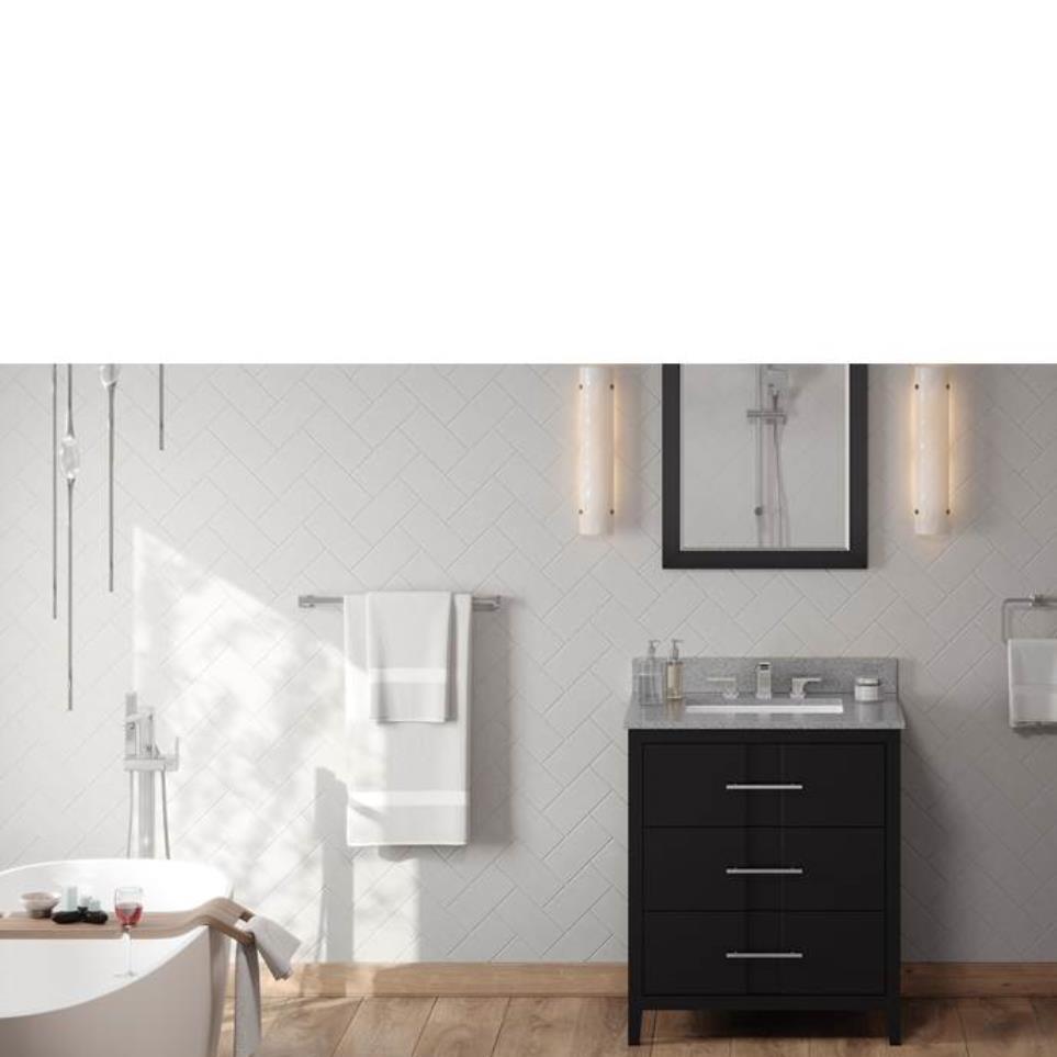 Base with Sink Top Black Grey / Black Vanities