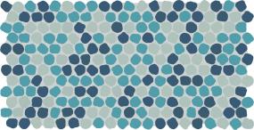 Mosaic Naval Blend  Matte Blue Tile
