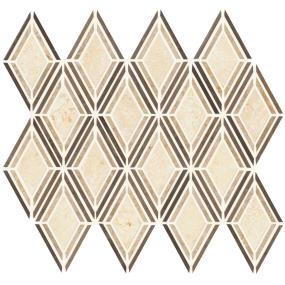 Mosaic Argyle Blend Beige Polished Beige/Tan Tile