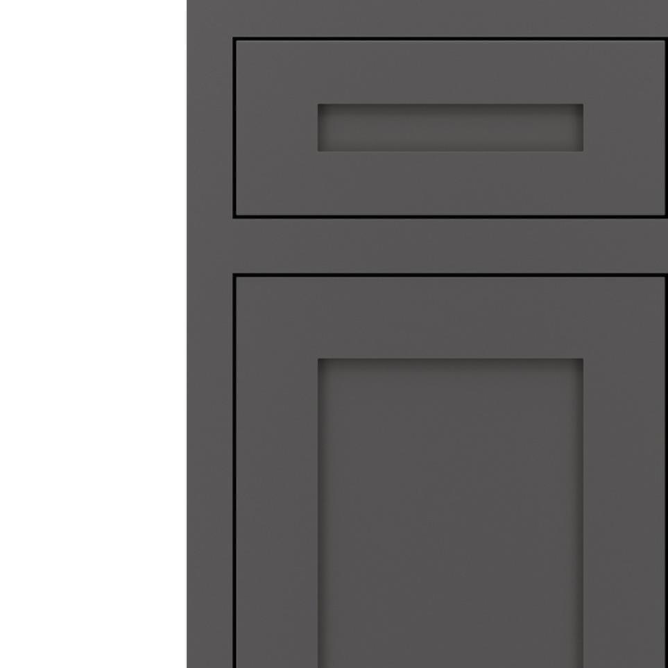 Inset Peppercorn Paint - Grey Inset Cabinets