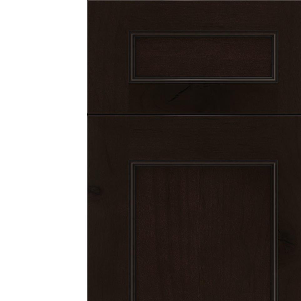 Square Espresso Black Glaze Glaze - Stain Square Cabinets