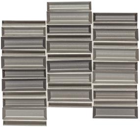 Mosaic Rain Water Glass Gray Tile