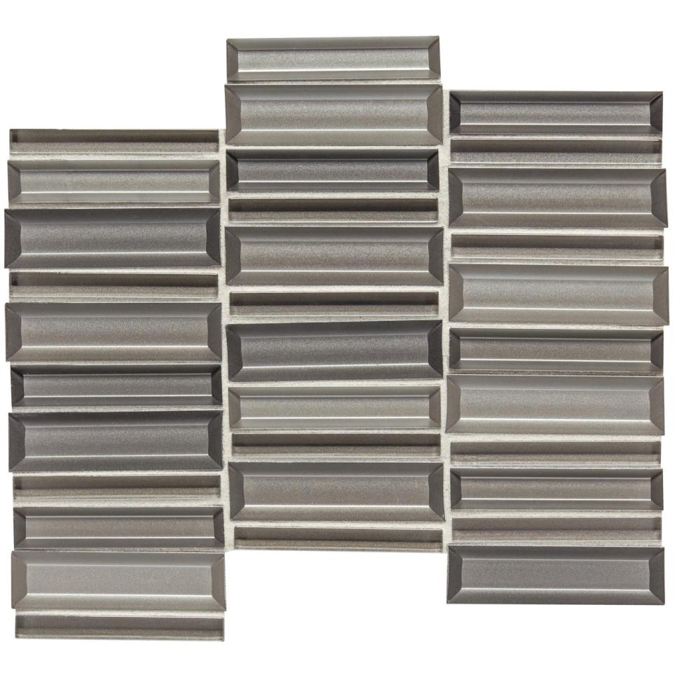 Mosaic Rain Water Glass Gray Tile