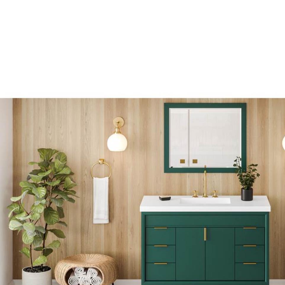 Base with Sink Top Green Green Vanities