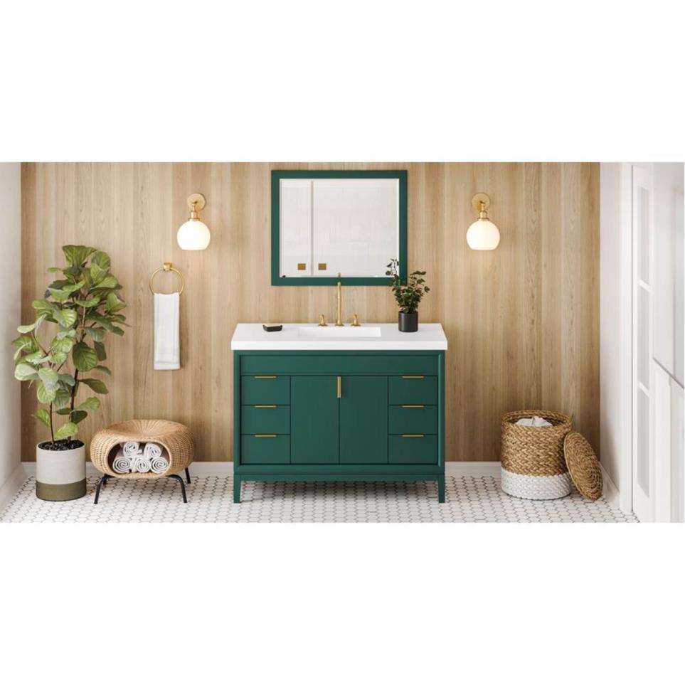 Base with Sink Top Green Green Vanities