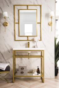 Base with Sink Top Radiant Gold Metal Tones Vanities