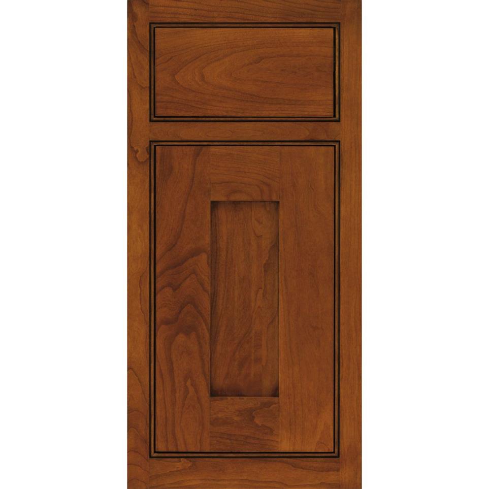 Square Nutmeg Onyx Medium Finish Square Cabinets