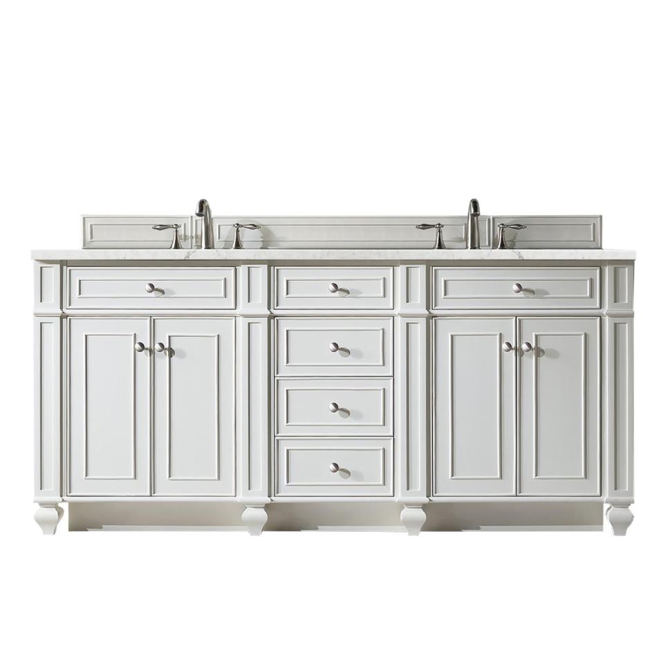 Base with Sink Top Bright White White Vanities