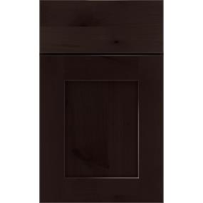 Square Thatch Dark Finish Square Cabinets