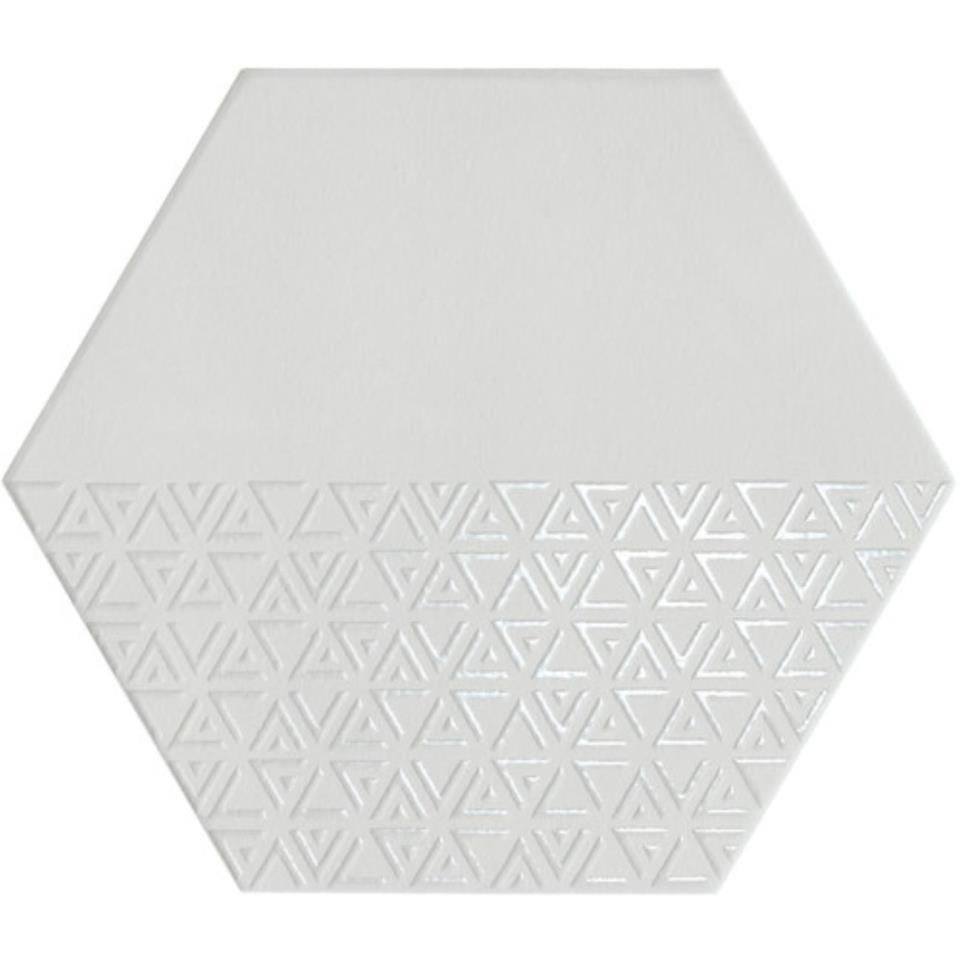 Decoratives and Medallions Silver White Tile