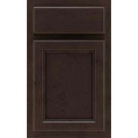 Square Thatch Dark Finish Square Cabinets