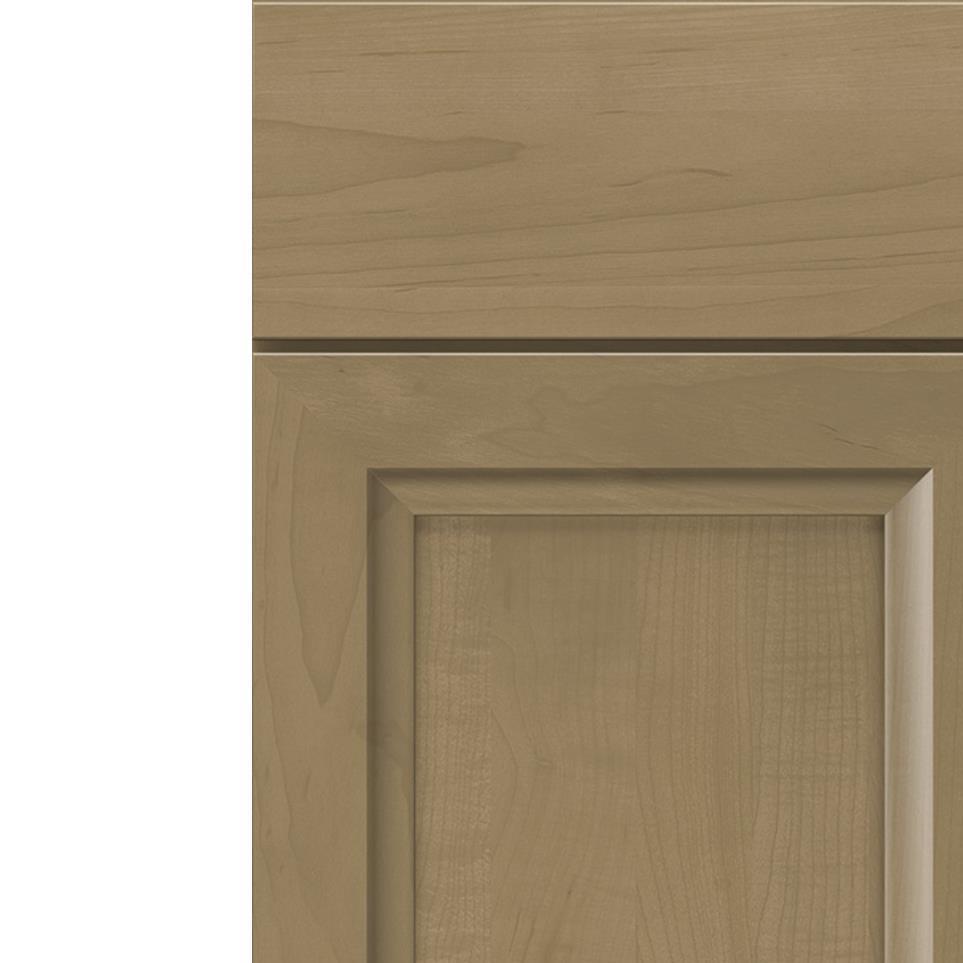 Square Buckskin Medium Finish Square Cabinets