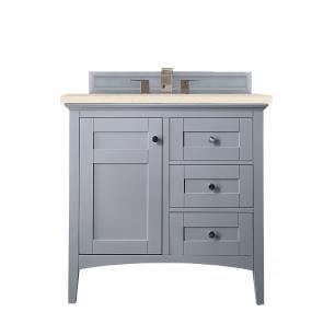 Base with Sink Top Silver Gray Grey / Black Vanities