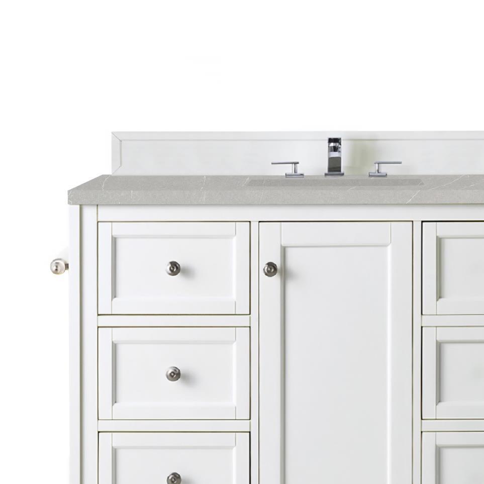 Base with Sink Top Bright White White Vanities