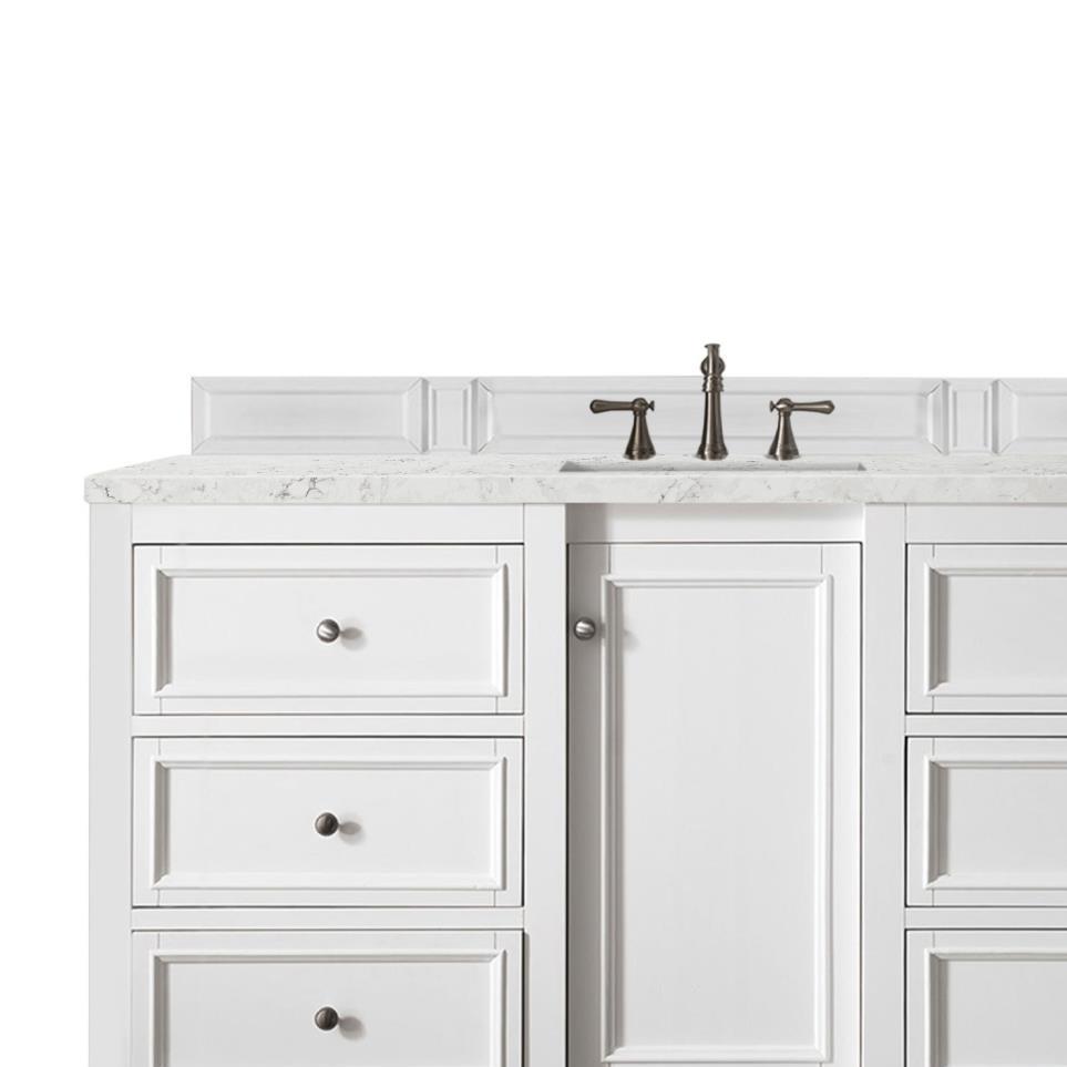 Base with Sink Top Bright White White Vanities