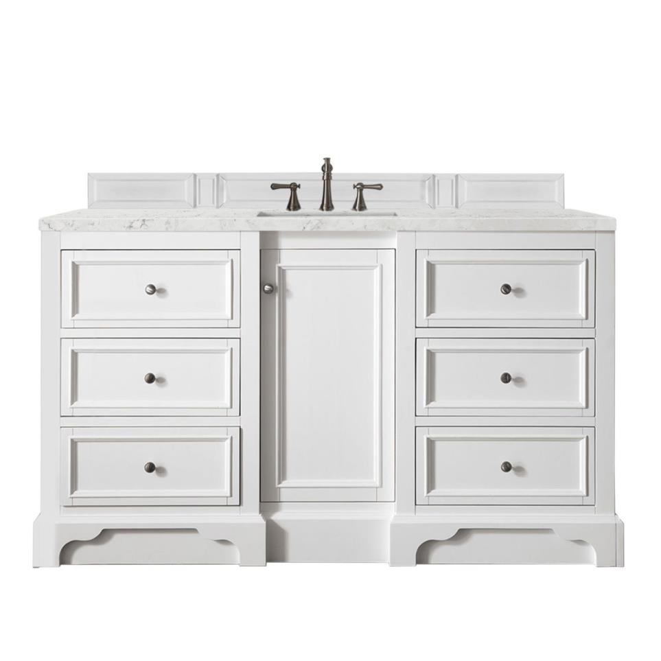 Base with Sink Top Bright White White Vanities