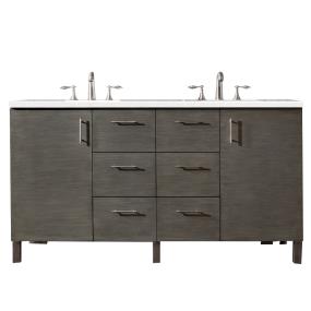 Base with Sink Top Silver Oak Medium Finish Vanities