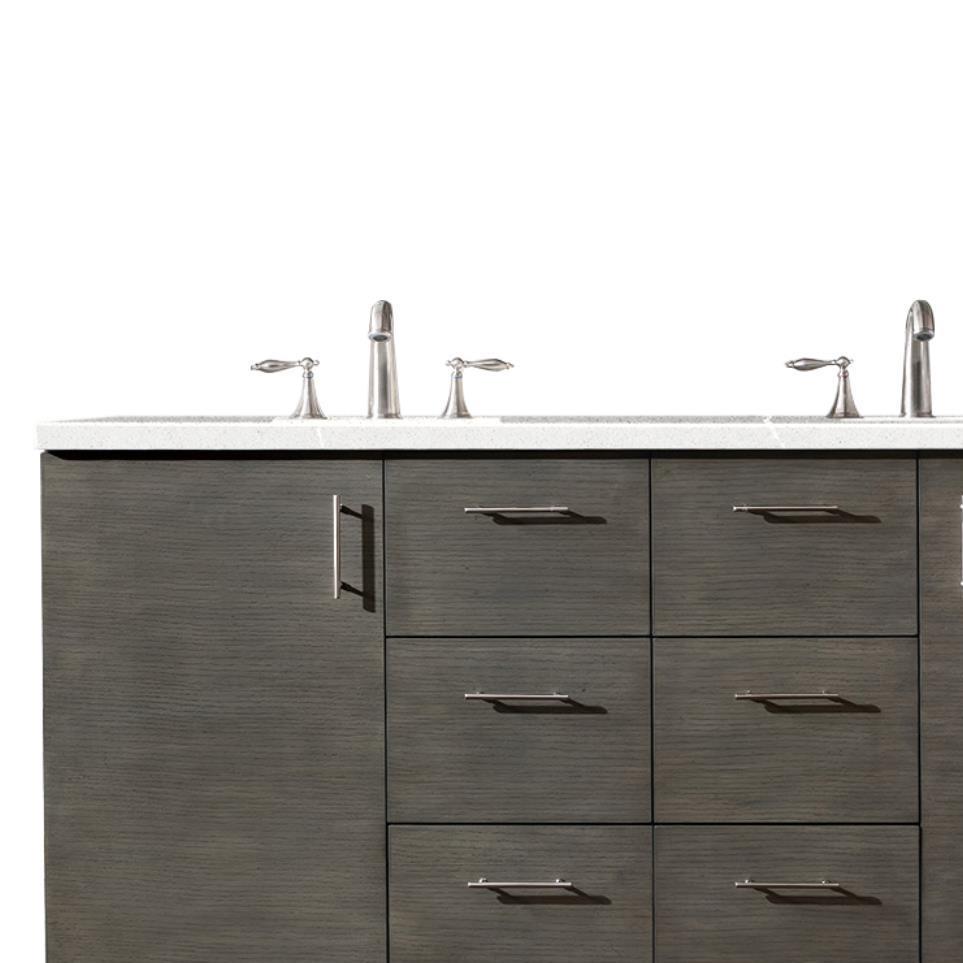 Base with Sink Top Silver Oak Medium Finish Vanities