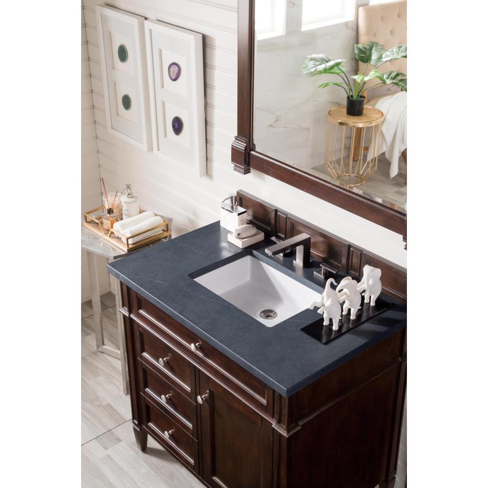 Base with Sink Top Burnished Mahogany Dark Finish Vanities