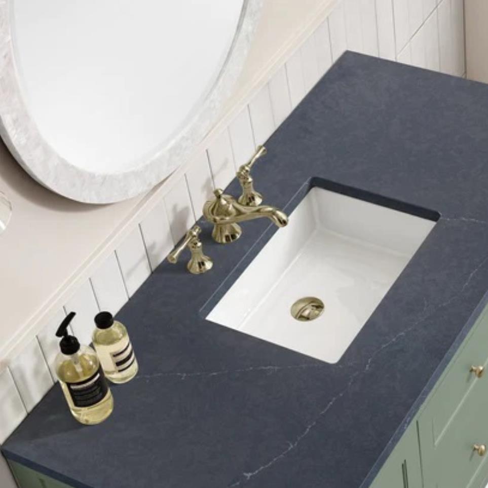 Base with Sink Top Smokey Celadon Green Vanities