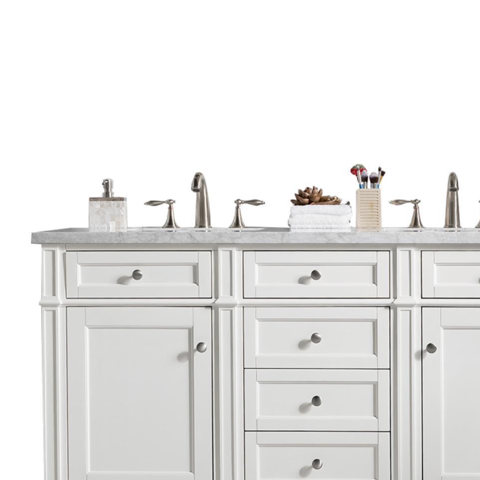 Base with Sink Top Bright White White Vanities