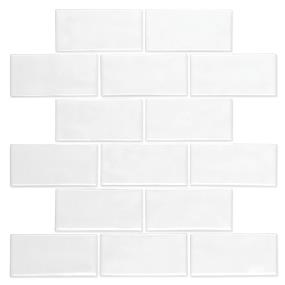 Mosaic Elegant White Glossy White Tile