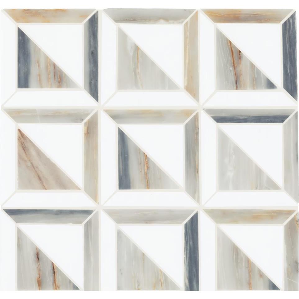 Mosaic Azure Blend Polished Gray Tile