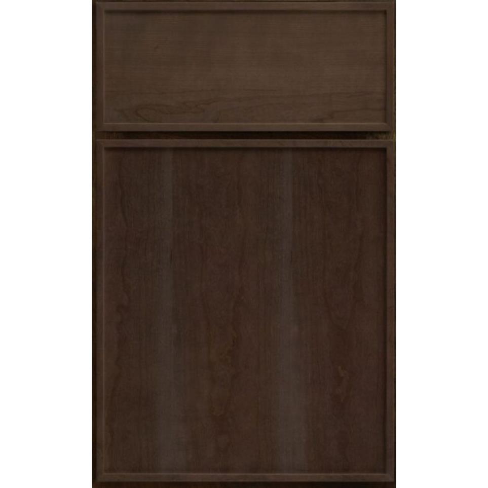 Square Hearth Dark Finish Square Cabinets