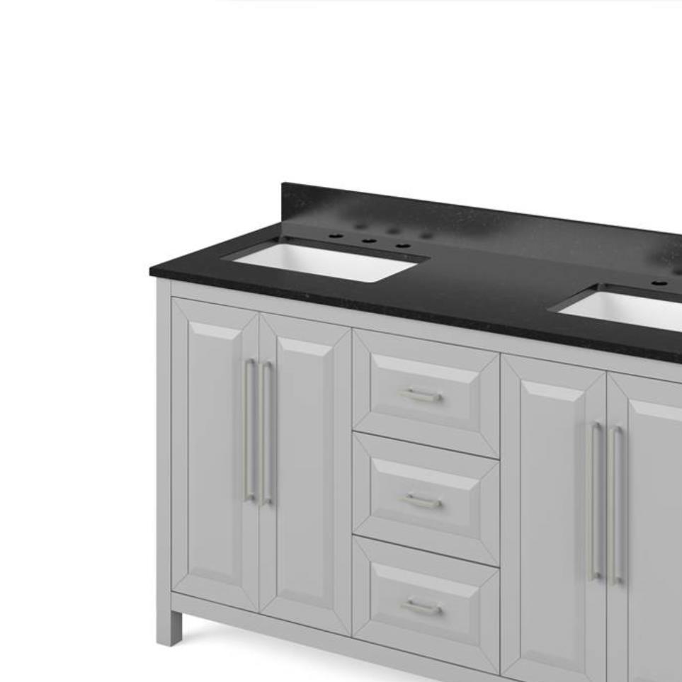 Base with Sink Top Grey Grey / Black Vanities