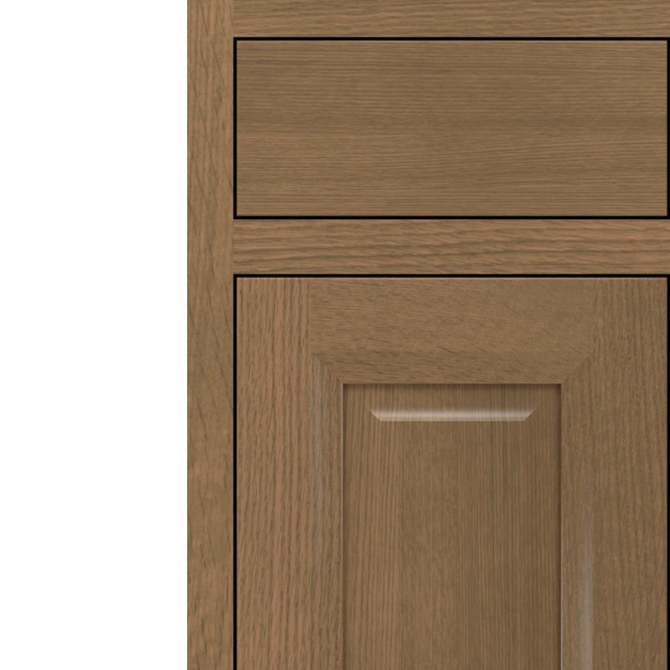 Square Gunny Medium Finish Square Cabinets