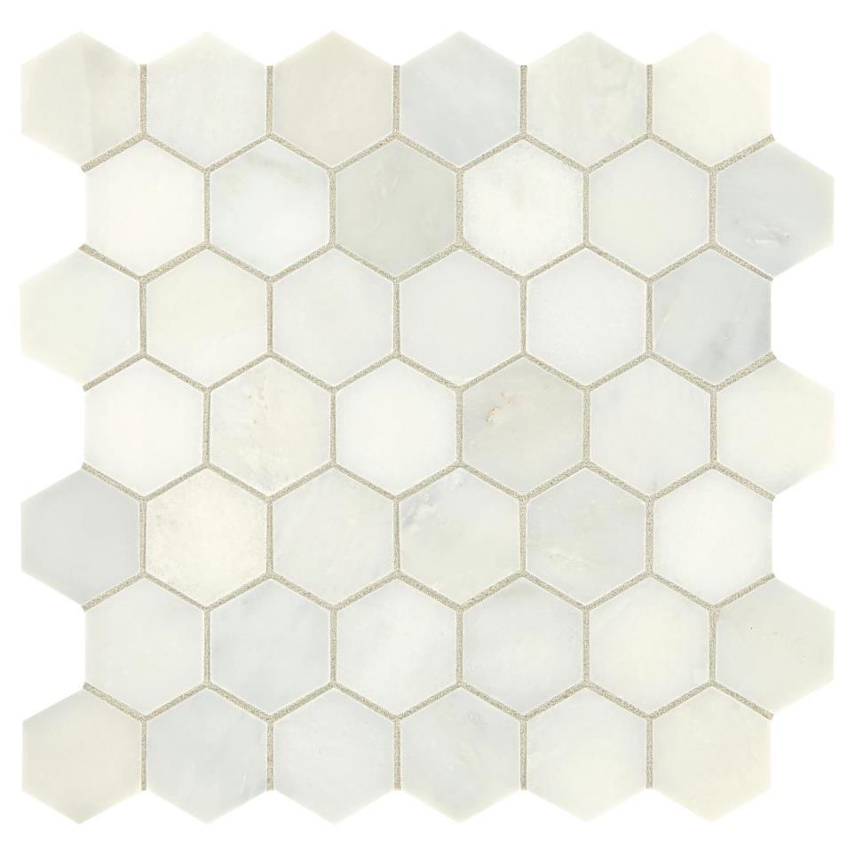 Mosaic First Snow Elegance Honed White Tile