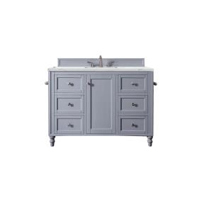 Base with Sink Top Silver Gray Grey / Black Vanities