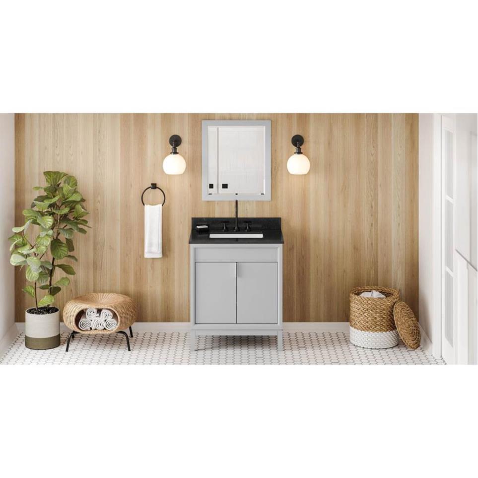 Base with Sink Top Grey Grey / Black Vanities