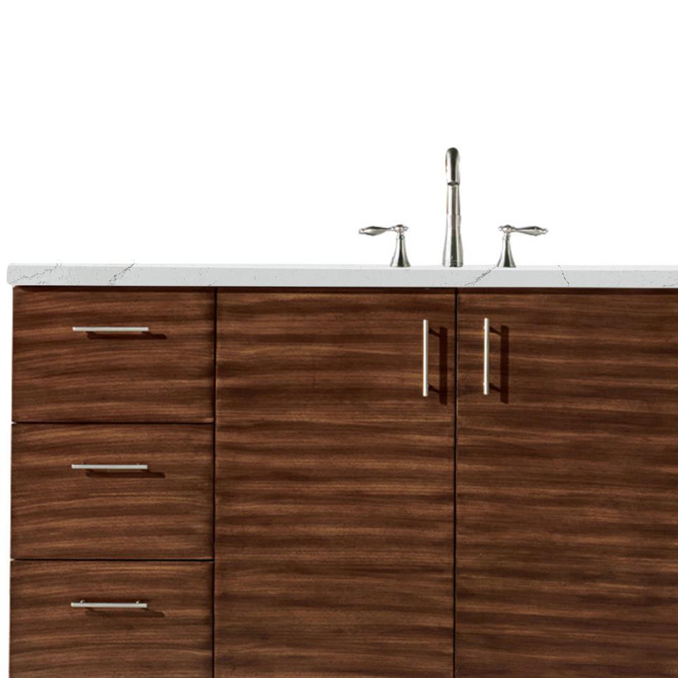 Base with Sink Top American Walnut Medium Finish Vanities