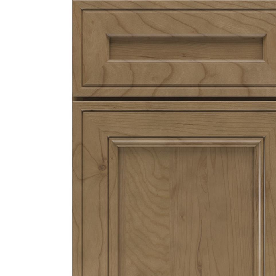 Square Buckskin Medium Finish Square Cabinets