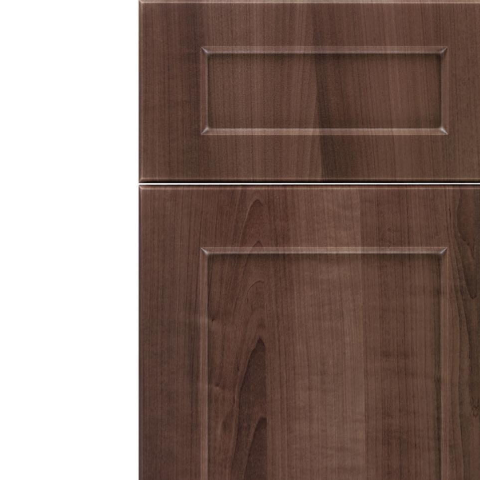 Square Warm Walnut Medium Finish Square Cabinets