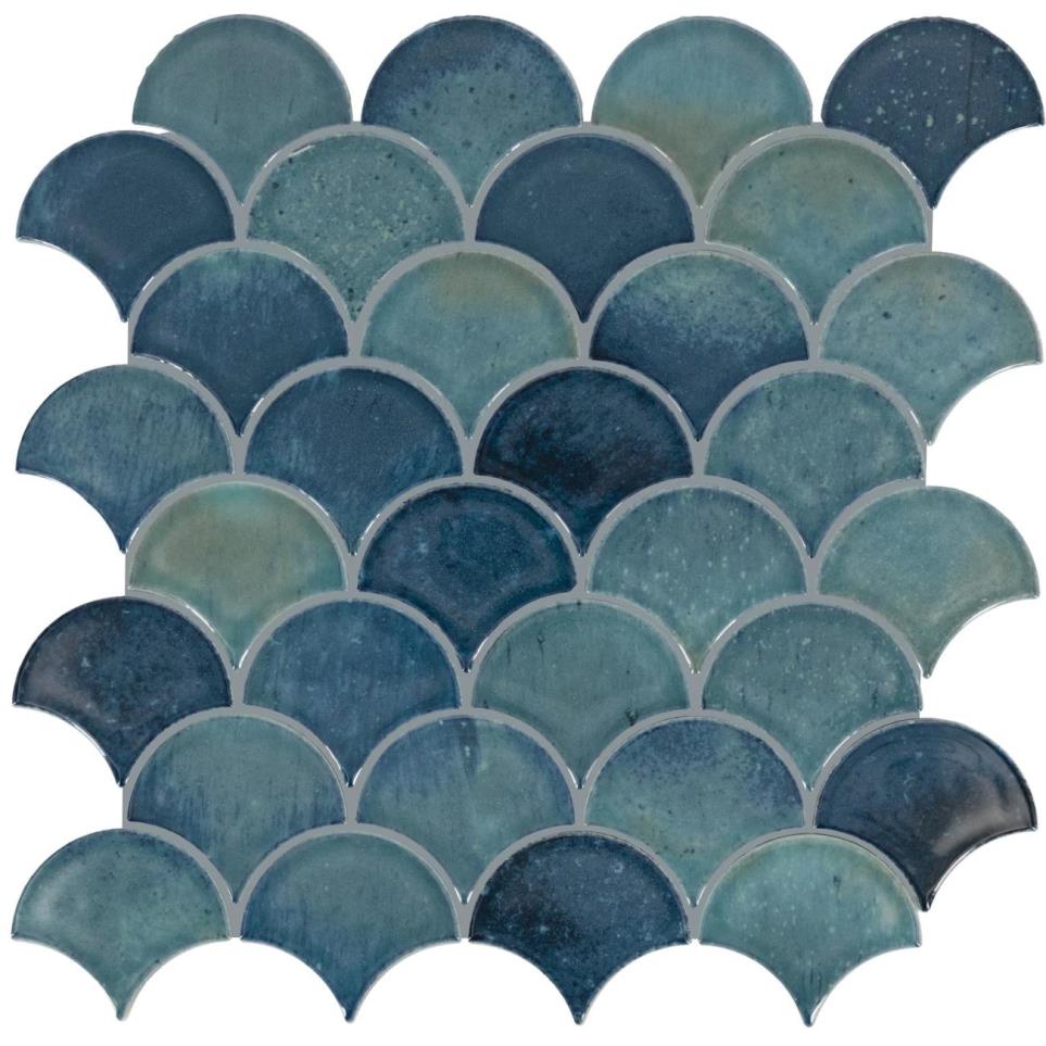 Mosaic Aqua Glossy Blue Tile